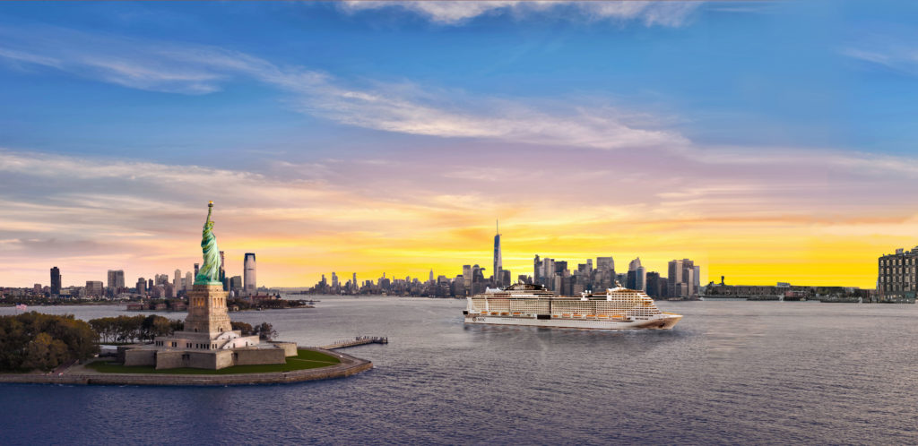 MSC CRUISES LEGT ZUM ERSTEN MAL IN NEW YORK CITY AN UND BIETET GANZJÄHRIGE ABFAHRTEN AUF EINEM DER GRÖSSTEN UND INNOVATIVSTEN SCHIFFE DER WELT AN